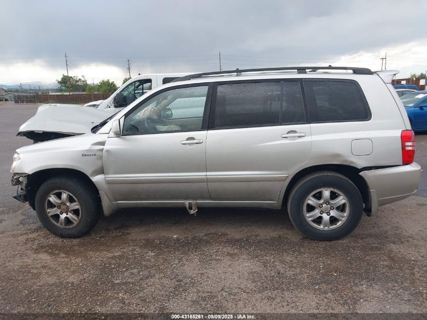 2003 Toyota Highlander Limited VIN: JTEHF21A330137647 Lot: 43165261