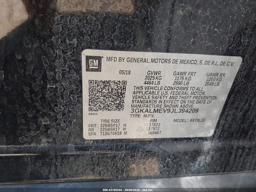 2018 GMC TERRAIN SLE - 3GKALMEV9JL394209