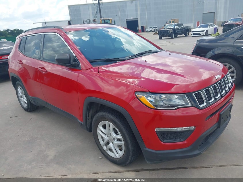 2020 Jeep Compass Sport Fwd red other gasoline 3C4NJCAB9LT250378 photo #1