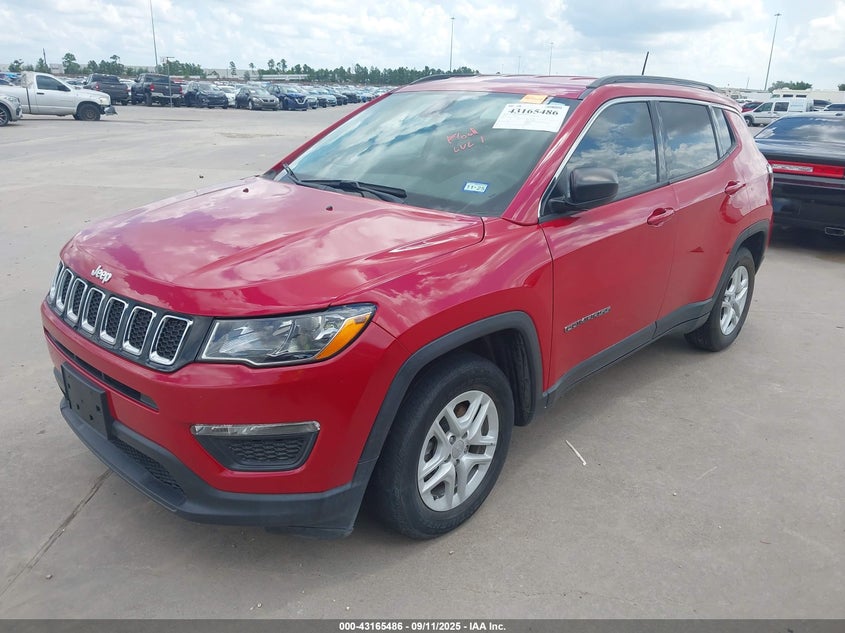 2020 Jeep Compass Sport Fwd red other gasoline 3C4NJCAB9LT250378 photo #3