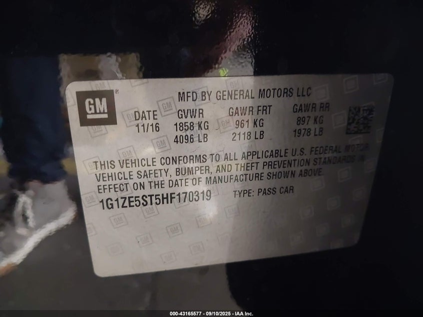 2017 CHEVROLET MALIBU 1LT - 1G1ZE5ST5HF170319