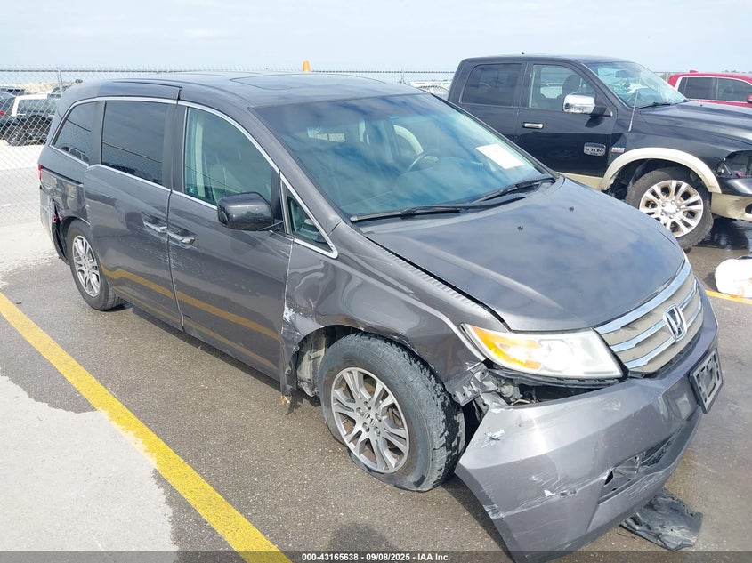 2012 Honda Odyssey Ex-L grey van gasoline 5FNRL5H64CB077996 photo #1