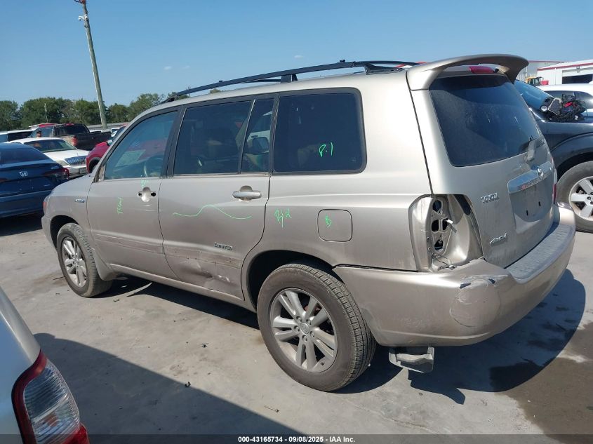 2007 Toyota Highlander Hybrid Limited V6 VIN: JTEEW21A470049389 Lot: 43165734