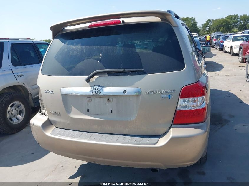 2007 Toyota Highlander Hybrid Limited V6 VIN: JTEEW21A470049389 Lot: 43165734