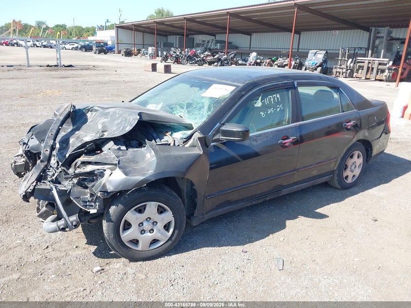 2007 Honda Accord 2.4 Lx black sedan gasoline 1HGCM56437A034674 photo #3