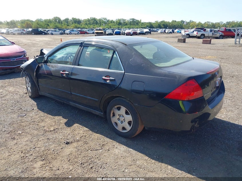 2007 Honda Accord 2.4 Lx black sedan gasoline 1HGCM56437A034674 photo #4