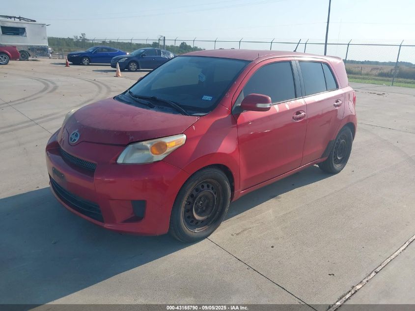 2008 Scion Xd red hatchback gasoline JTKKU104X8J031048 photo #3
