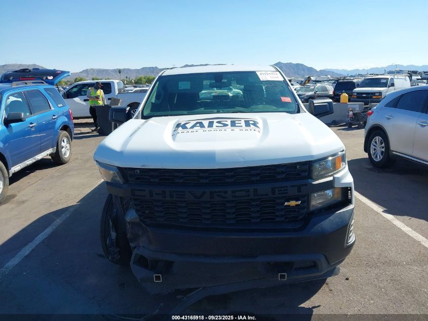 2021 Chevrolet Silverado 1500 2Wd Standard Bed Wt VIN: 1GCRWAEF0MZ121847 Lot: 43165918