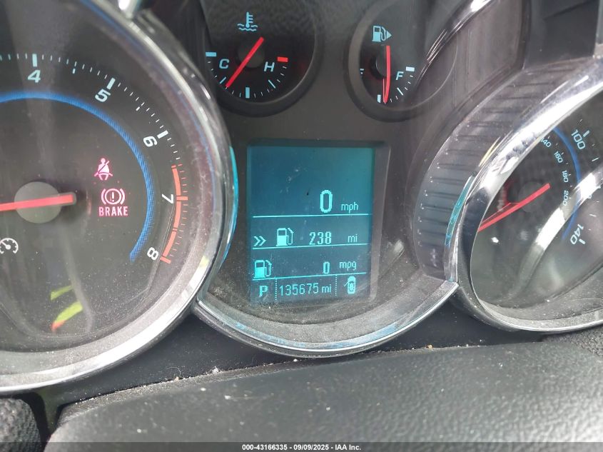 2012 Chevrolet Cruze 1Lt VIN: 1G1PF5SC9C7400452 Lot: 43166335