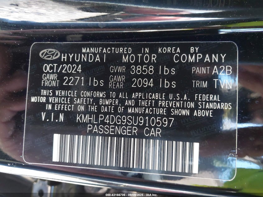 2025 HYUNDAI ELANTRA LIMITED - KMHLP4DG9SU910597