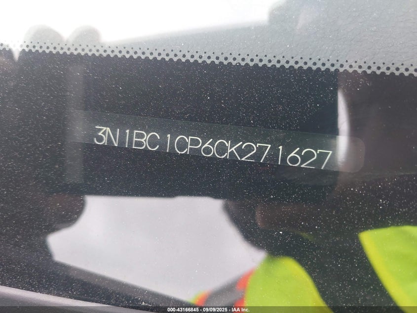 2012 Nissan Versa 1.8 S VIN: 3N1BC1CP6CK271627 Lot: 43166845