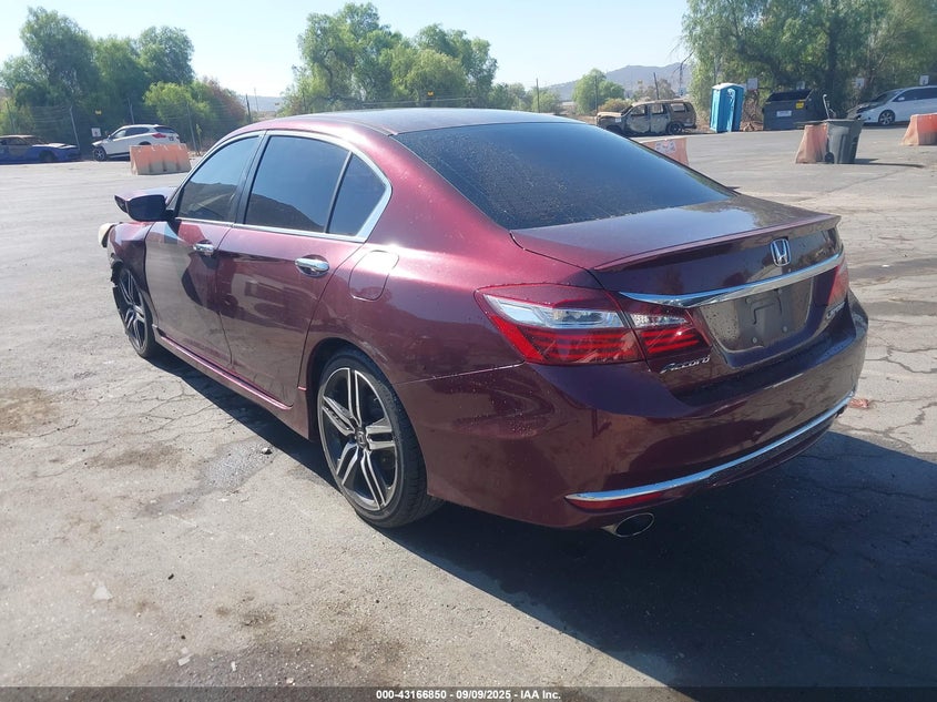 Vin: 1hgcr2f50ha143457, lot: 43661220, honda accord sport 20173