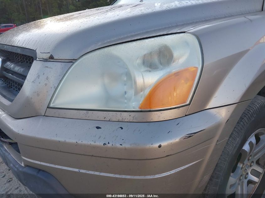 2005 Honda Pilot Ex-L VIN: 5FNYF18505B040692 Lot: 43166853