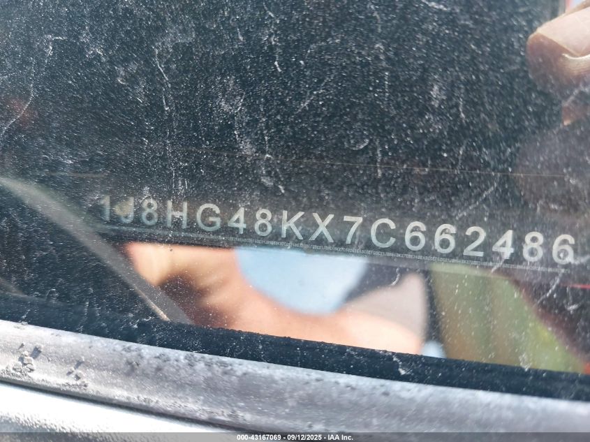 2007 Jeep Commander Sport VIN: 1J8HG48KX7C662486 Lot: 43167069