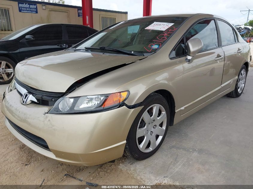 2008 Honda Civic Lx VIN: 1HGFA16508L068052 Lot: 43167472