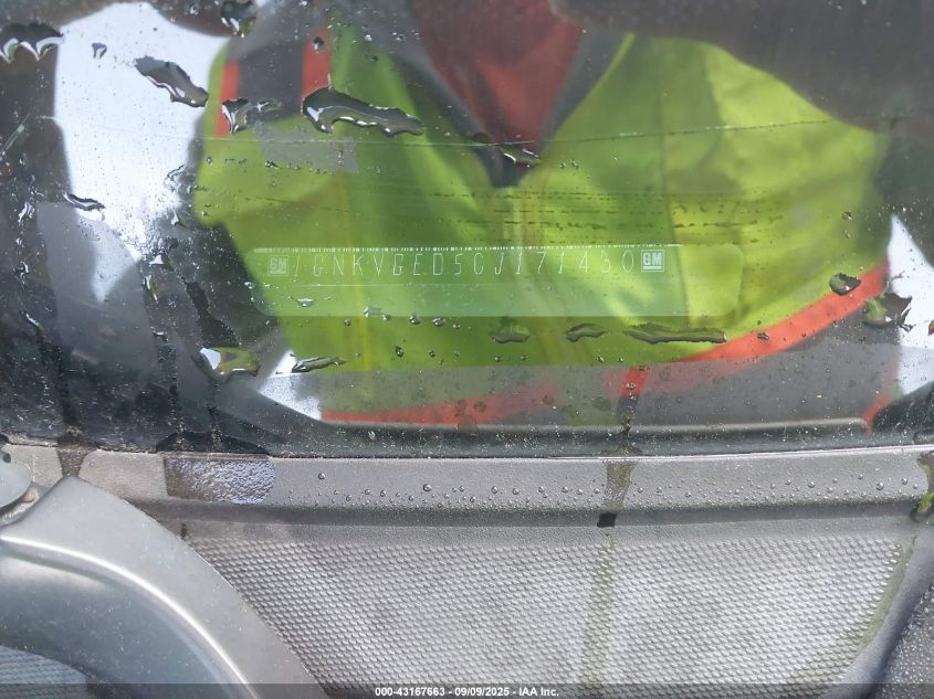 2012 Chevrolet Traverse 1Lt VIN: 1GNKVGED5CJ171430 Lot: 43167663