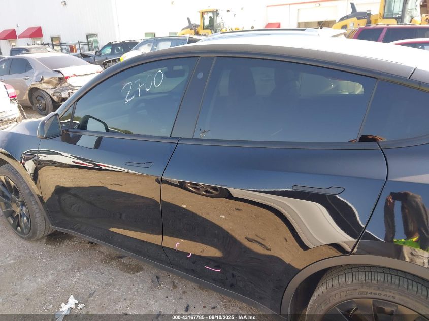 2021 Tesla Model Y Long Range Dual Motor All-Wheel Drive VIN: 5YJYGDEE9MF254839 Lot: 43167785