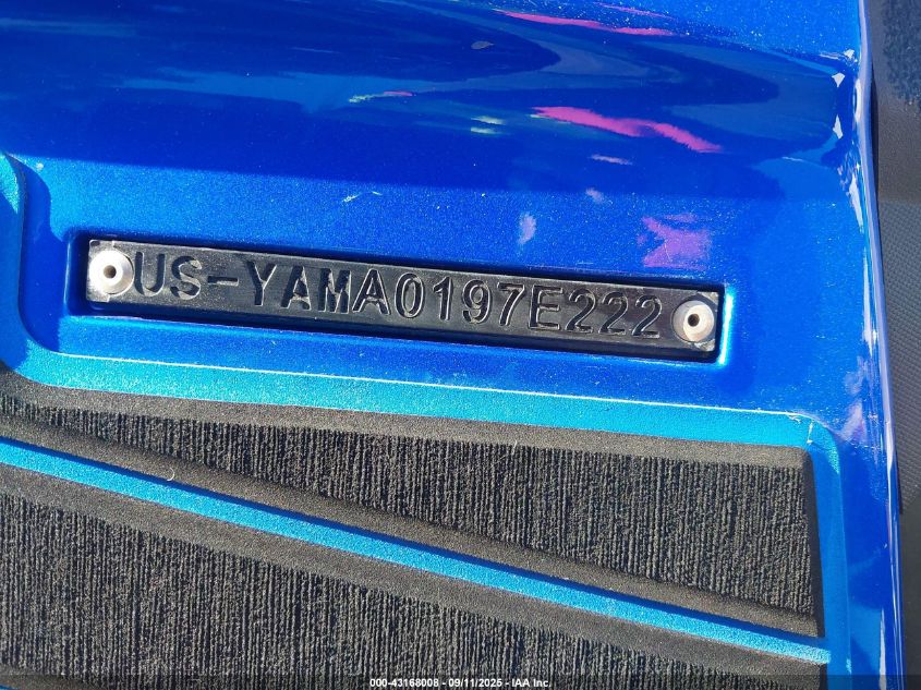 2022 Yamaha Ex VIN: XXXXXYAMA0197E222 Lot: 43168008