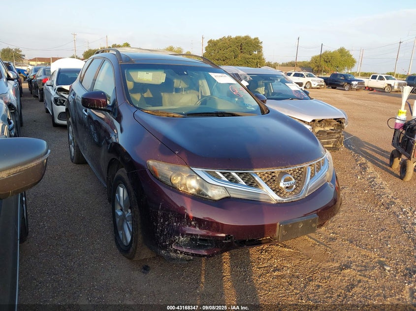 JN8AZ1MU6EW421761 2014 Nissan Murano Sl auction photo 1
