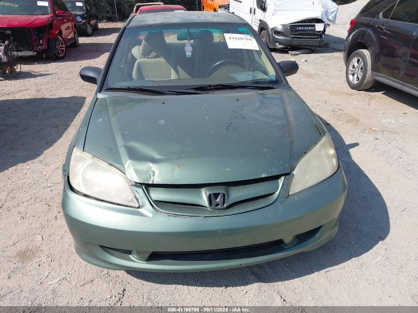 2004 Honda Civic Lx VIN: 2HGES16554H591146 Lot: 43168766