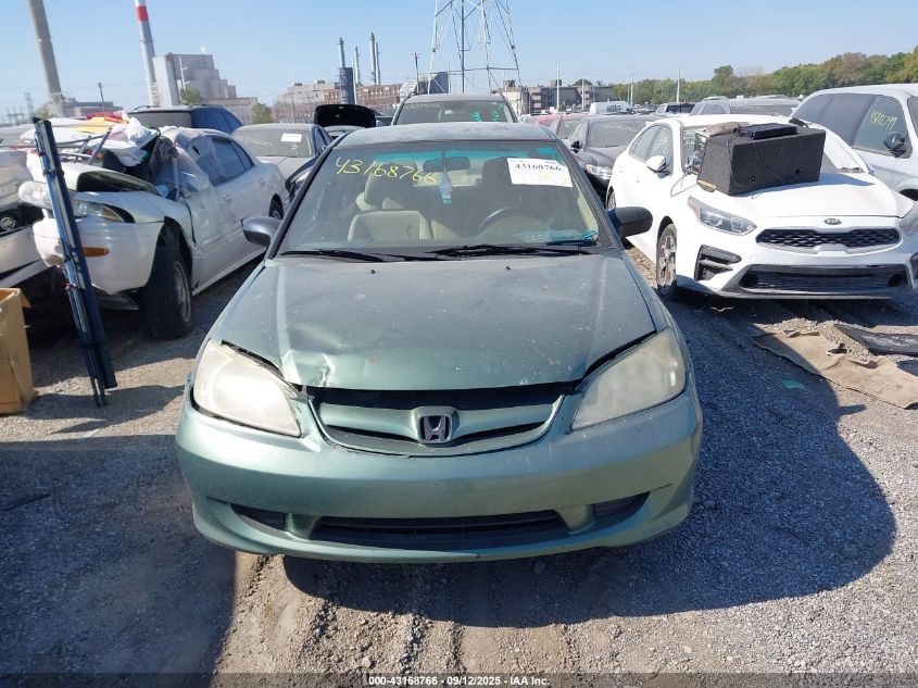 2004 Honda Civic Lx VIN: 2HGES16554H591146 Lot: 43168766