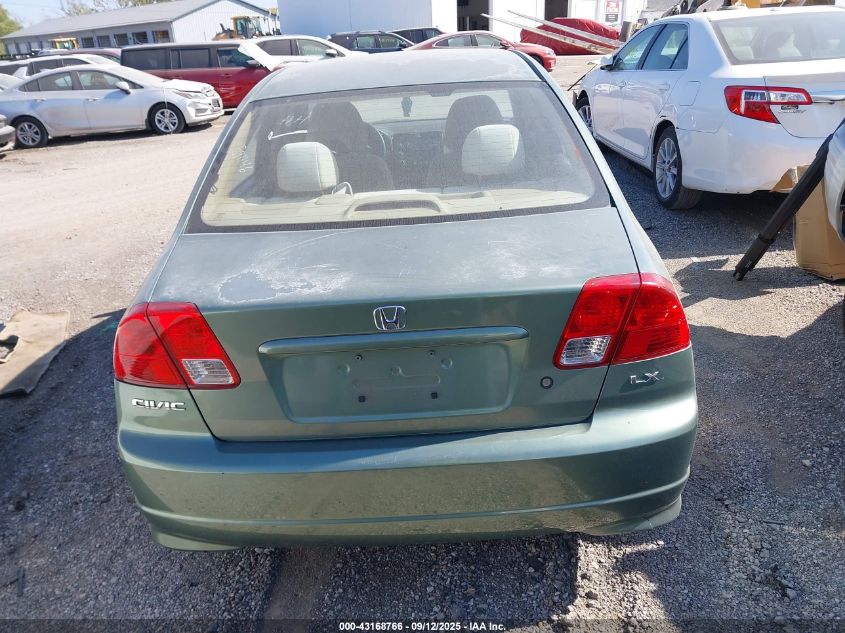 2004 Honda Civic Lx VIN: 2HGES16554H591146 Lot: 43168766
