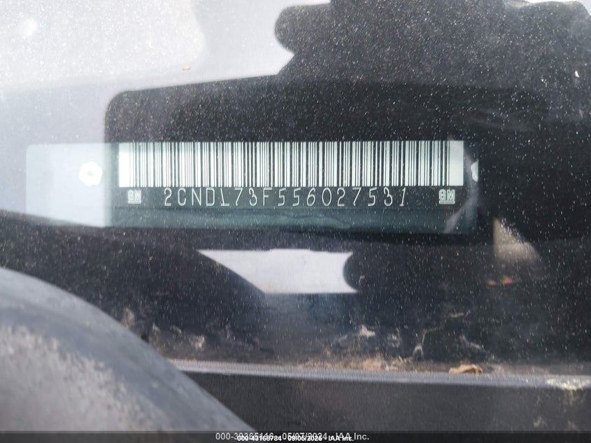 2005 Chevrolet Equinox Lt VIN: 2CNDL73F556027531 Lot: 43168784