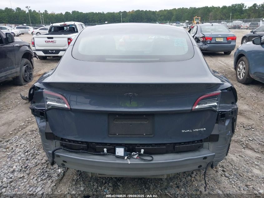 2022 Tesla Model 3 Long Range Dual Motor All-Wheel Drive VIN: 5YJ3E1EB7NF278434 Lot: 43168825