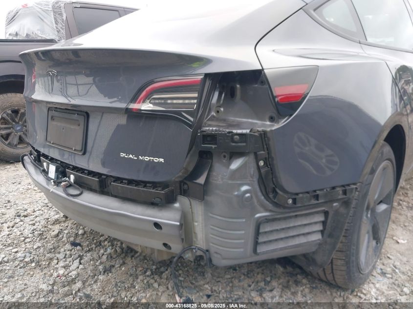 2022 Tesla Model 3 Long Range Dual Motor All-Wheel Drive VIN: 5YJ3E1EB7NF278434 Lot: 43168825