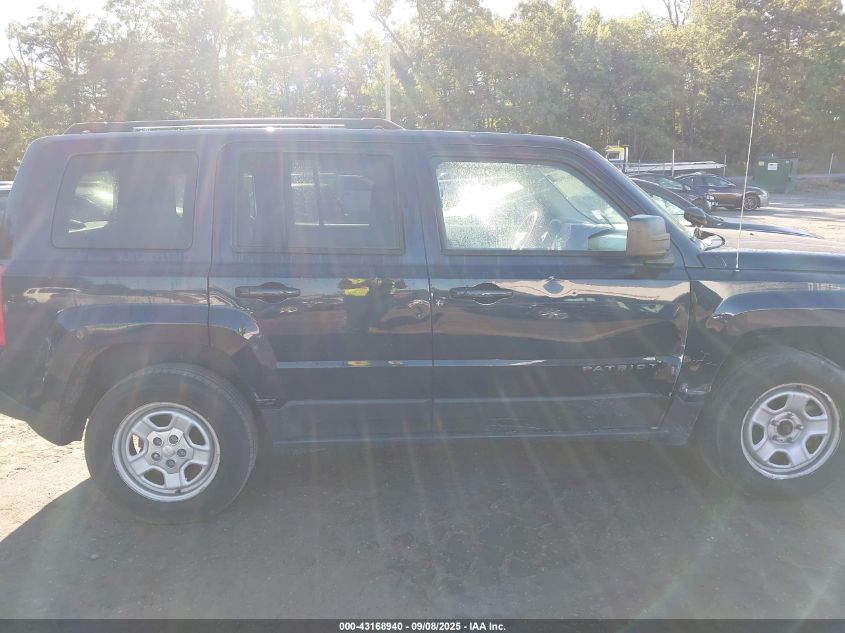 2016 Jeep Patriot Sport VIN: 1C4NJRBB7GD69190 Lot: 43168940