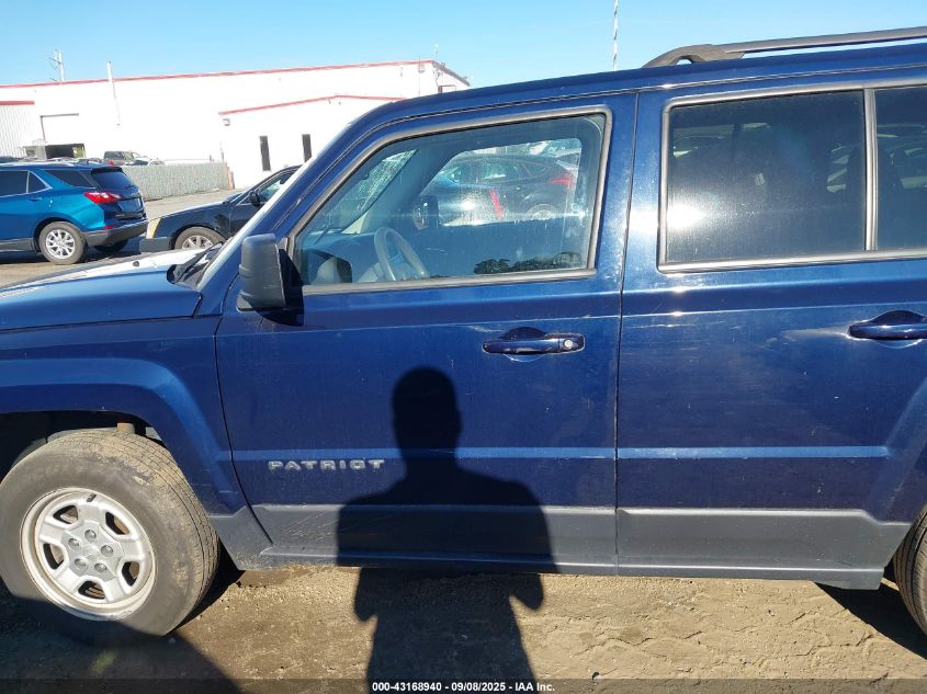 2016 Jeep Patriot Sport VIN: 1C4NJRBB7GD69190 Lot: 43168940
