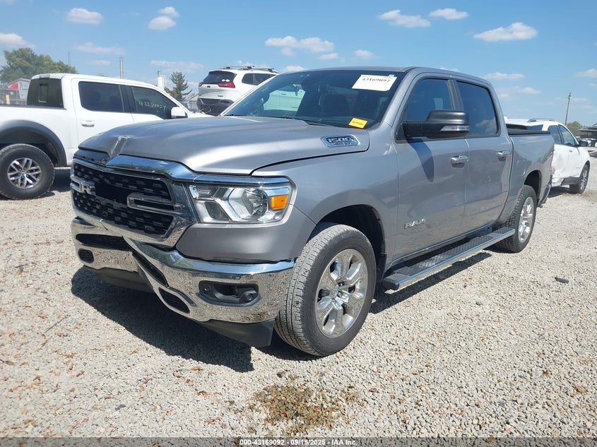 1C6SRFFT4NN259417 2022 Ram 1500 5.7 Big Horn 4x4 5'7 Box Grey