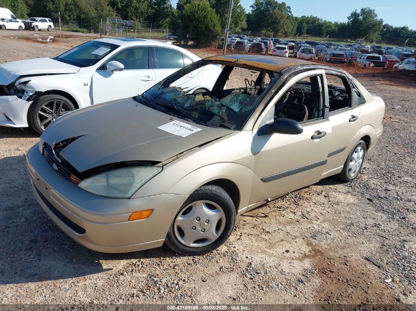 2002 Ford Focus Lx beige sedan gasoline 1FAFP33P12W344071 photo #3