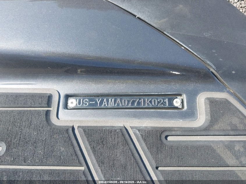 2021 Yamaha Wave Runner VIN: YAMA0771K021 Lot: 43169209