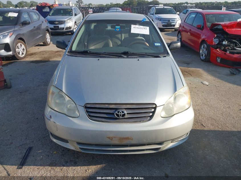 2003 Toyota Corolla Le VIN: JTDBR32E030050104 Lot: 43169291