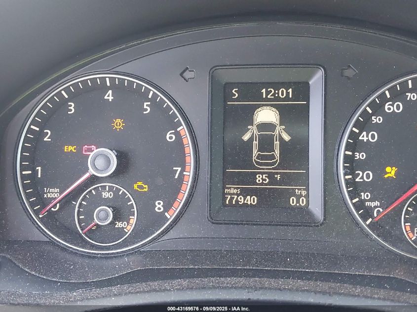 2012 Volkswagen Eos Komfort VIN: WVWBW7AH1CV003369 Lot: 43169576