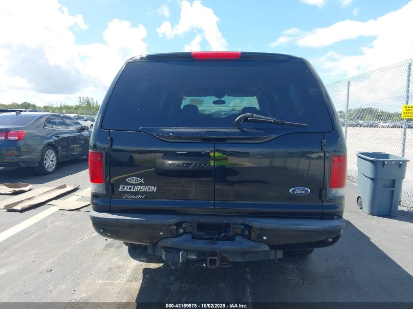 2005 Ford Excursion Limited VIN: 1FMSU43P85ED12909 Lot: 43169578