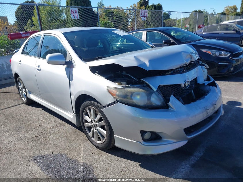 2010 Toyota Corolla S silver sedan gasoline 2T1BU4EEXAC502059 photo #1