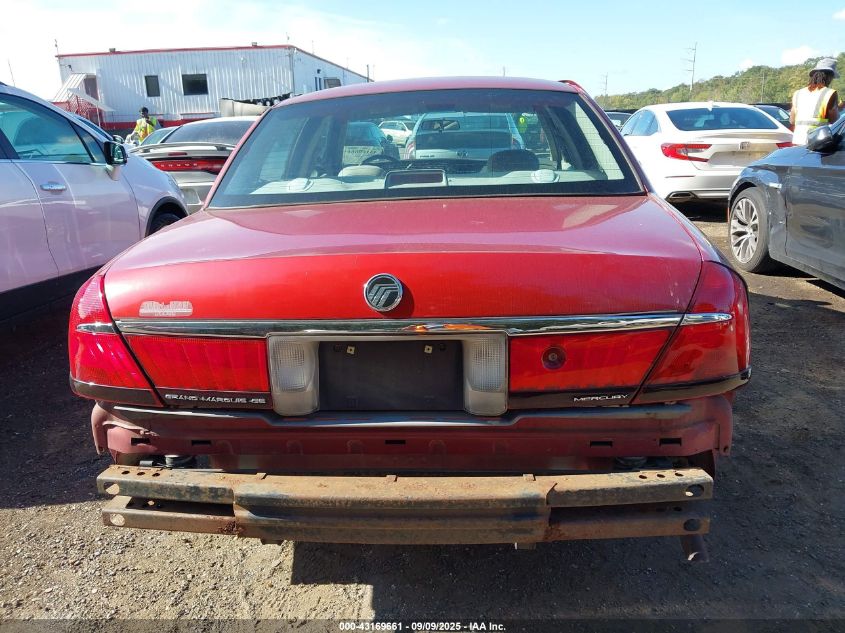 2001 Mercury Grand Marquis Gs VIN: 2MEFM74W91X636889 Lot: 43169661
