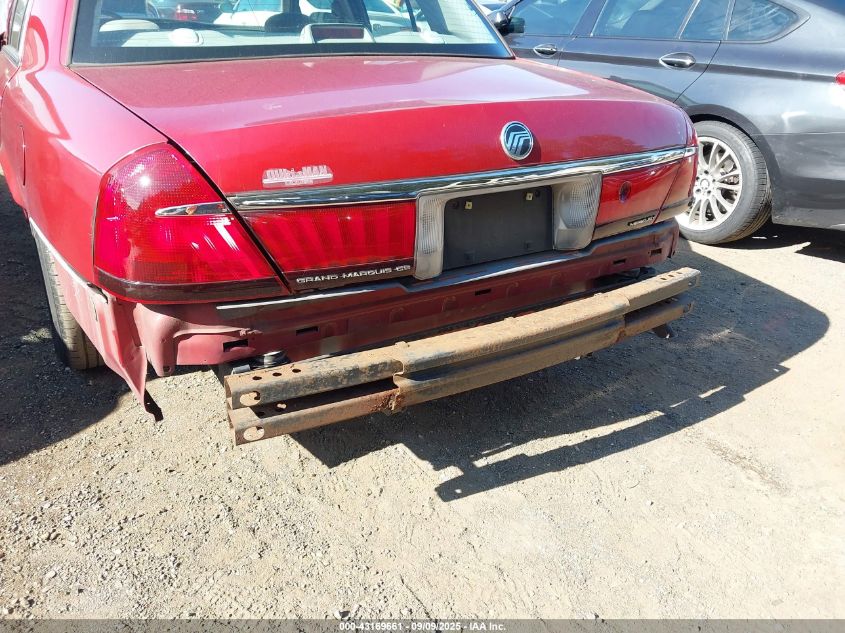 2001 Mercury Grand Marquis Gs VIN: 2MEFM74W91X636889 Lot: 43169661