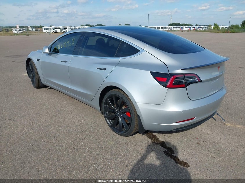 2018 Tesla Model 3 Long Range/Performance silver sedan electric 5YJ3E1EB0JF072155 photo #4