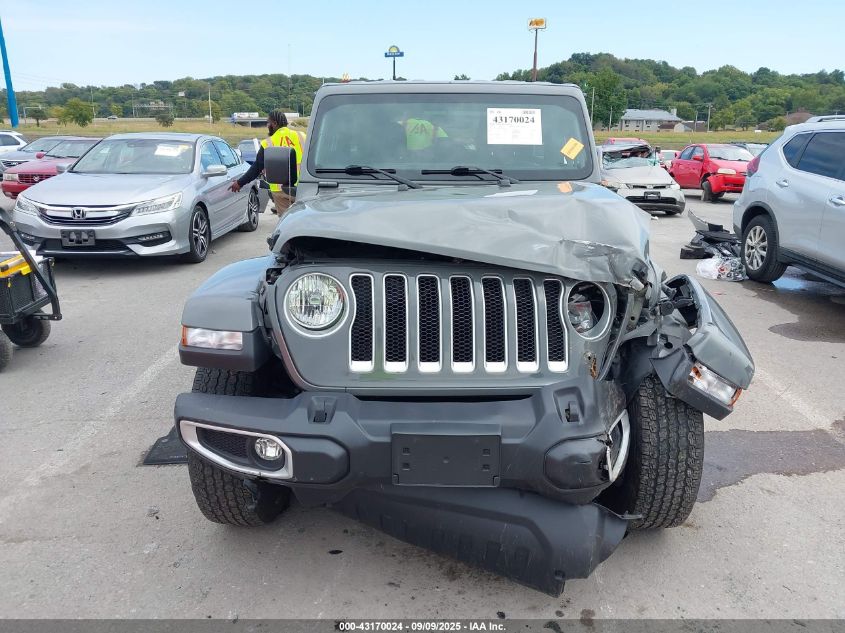 2022 Jeep Wrangler Unlimited Sahara 4X4 VIN: 1C4HJXEN9NW246496 Lot: 43170024