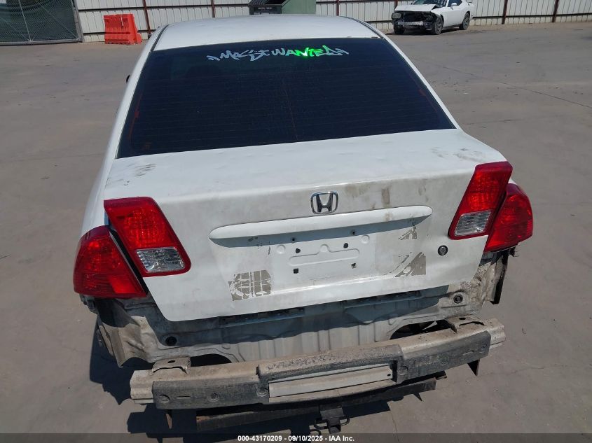 2005 Honda Civic Lx VIN: 2HGES16535H615316 Lot: 43170209