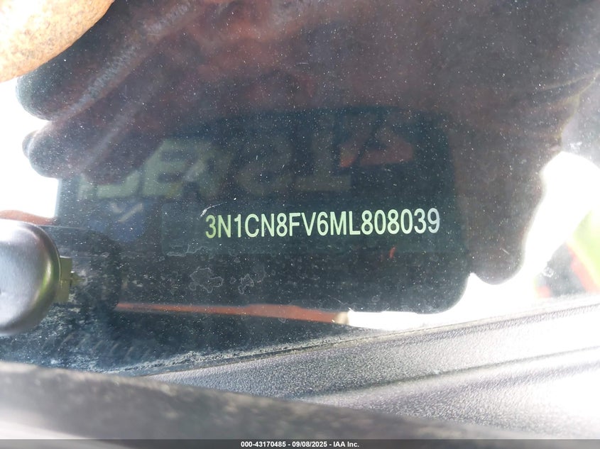 2021 NISSAN VERSA SR XTRONIC CVT - 3N1CN8FV6ML808039