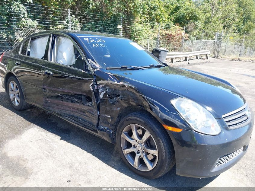 2006 Infiniti G35X VIN: JNKCV51F36M604592 Lot: 43170579