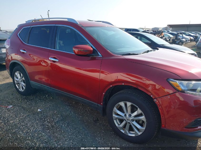 2016 Nissan Rogue Sv VIN: KNMAT2MT4GP656067 Lot: 43170610