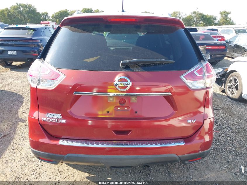 2016 Nissan Rogue Sv VIN: KNMAT2MT4GP656067 Lot: 43170610