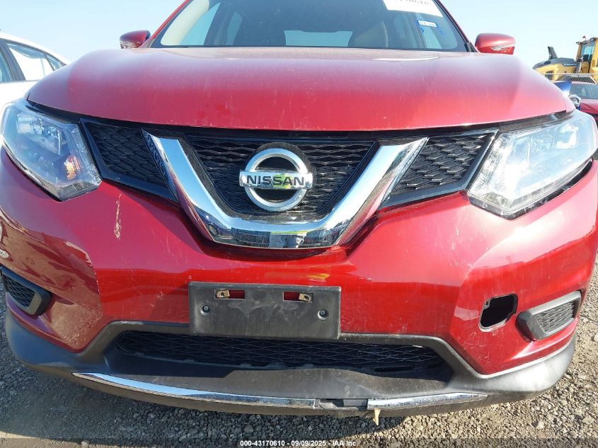 2016 Nissan Rogue Sv VIN: KNMAT2MT4GP656067 Lot: 43170610