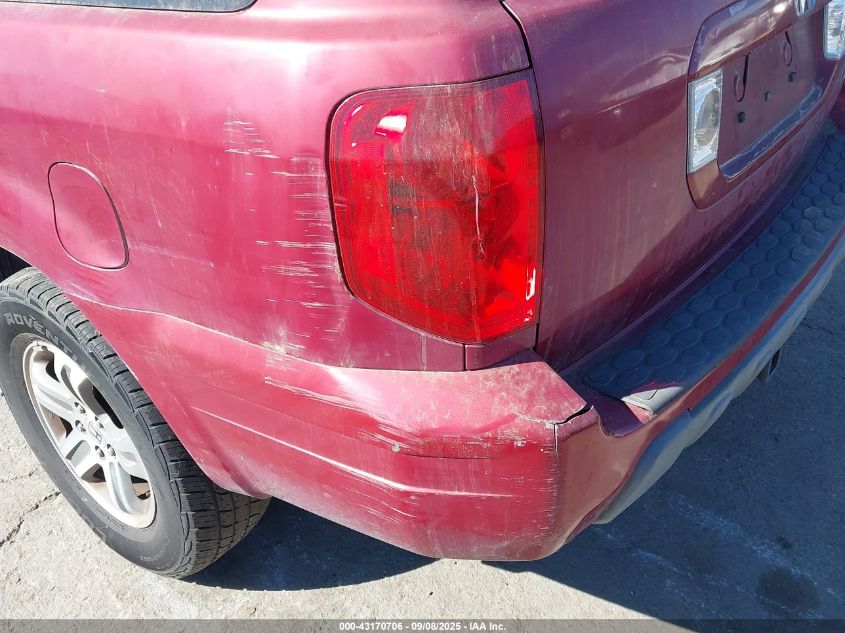 2005 Honda Pilot Ex-L VIN: 5FNYF18585B059927 Lot: 43170706