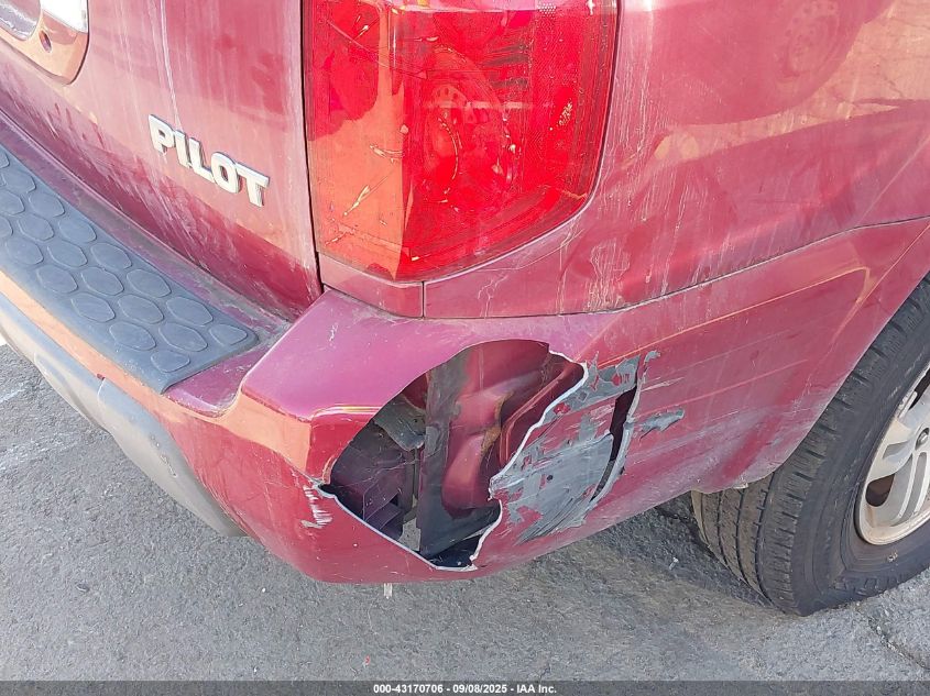 2005 Honda Pilot Ex-L VIN: 5FNYF18585B059927 Lot: 43170706